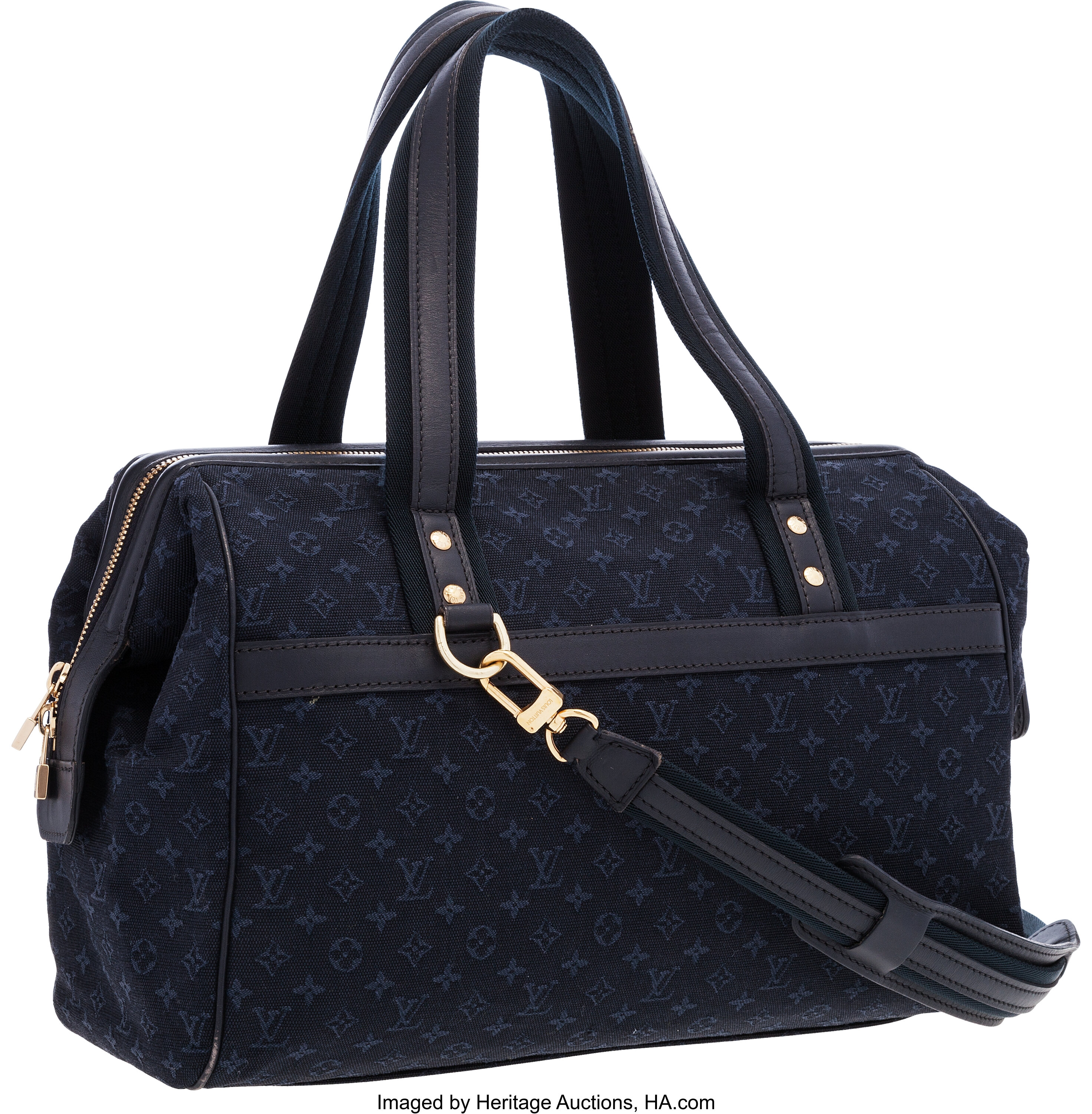 Louis Vuitton Navy Blue Monogram Canvas Josephine Bag . Very Good, Lot  #58774