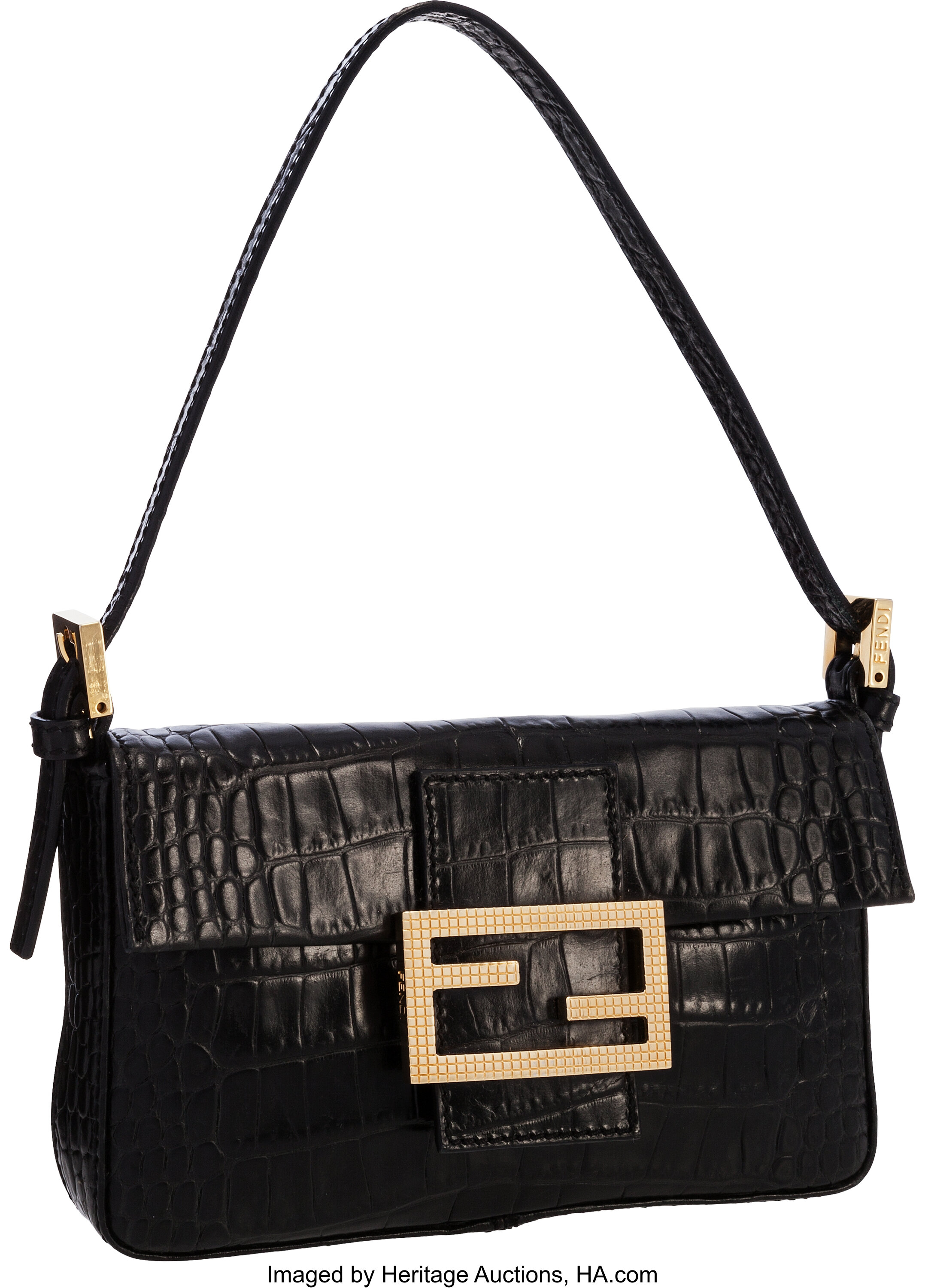 Baguette Mini - Black leather bag