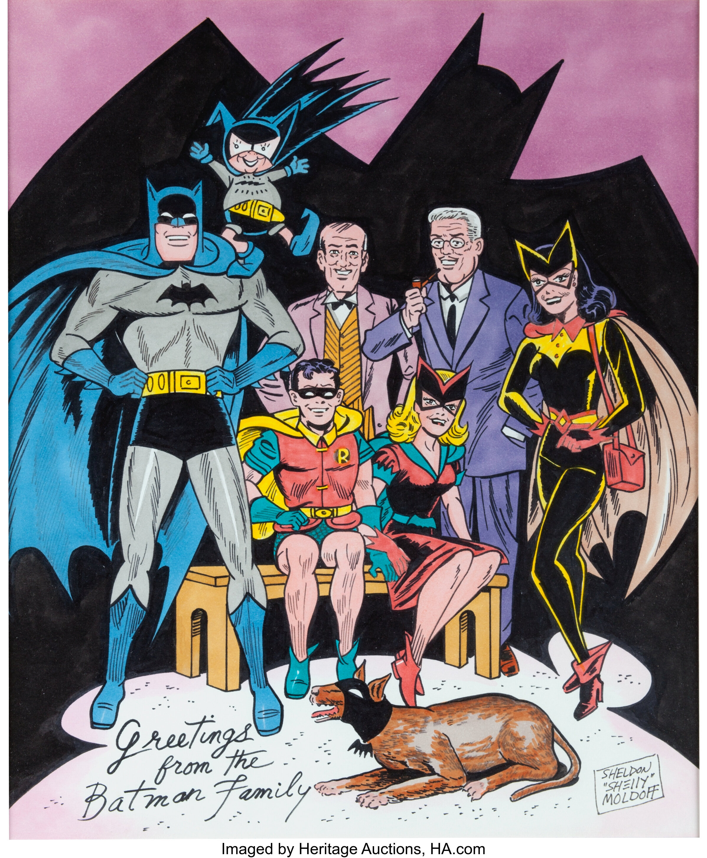 Sheldon Moldoff Batman Annual 2 Back Cover Recreation Original Art Lot 914 Heritage Auctions