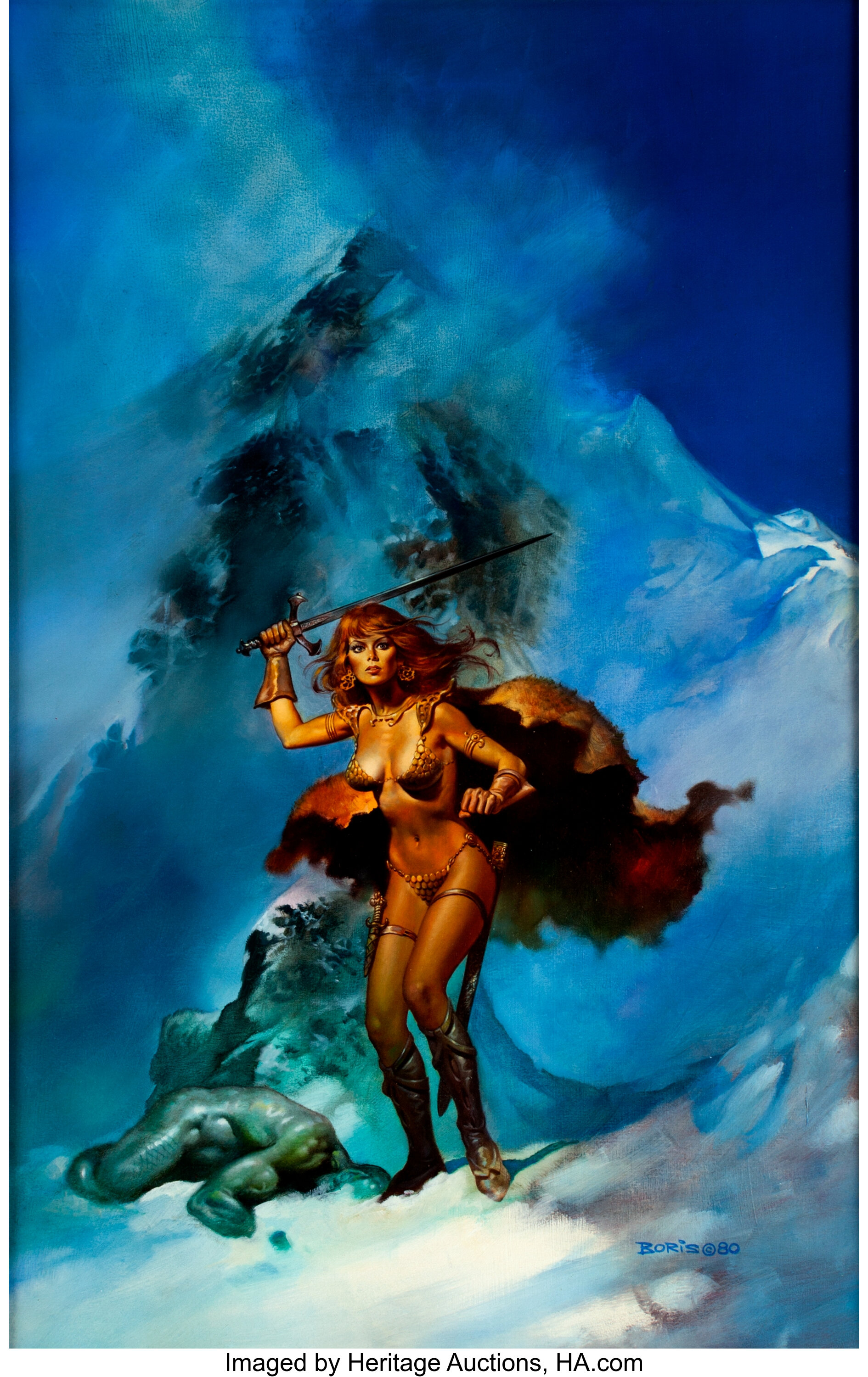 Boris Vallejo Red Sonja The Ring Of Ikribu Paperback Novel Cover Lot Heritage Auctions