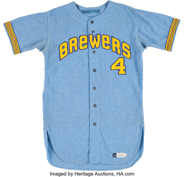 1971 Dave Bristol Game Worn Milwaukee Brewers Jersey - The First, Lot  #83017