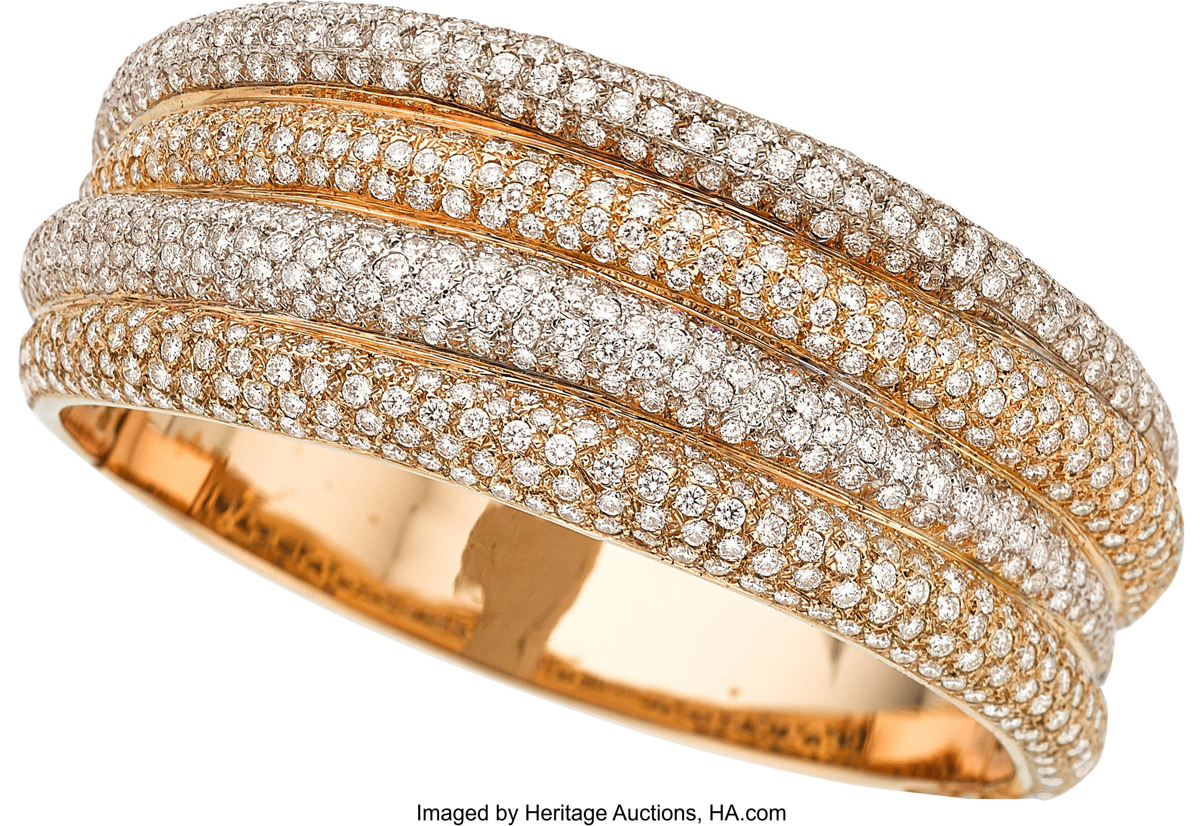 Diamond, Gold Bracelet.  Estate Jewelry Bracelets | Lot #54331 | Heritage Auctions