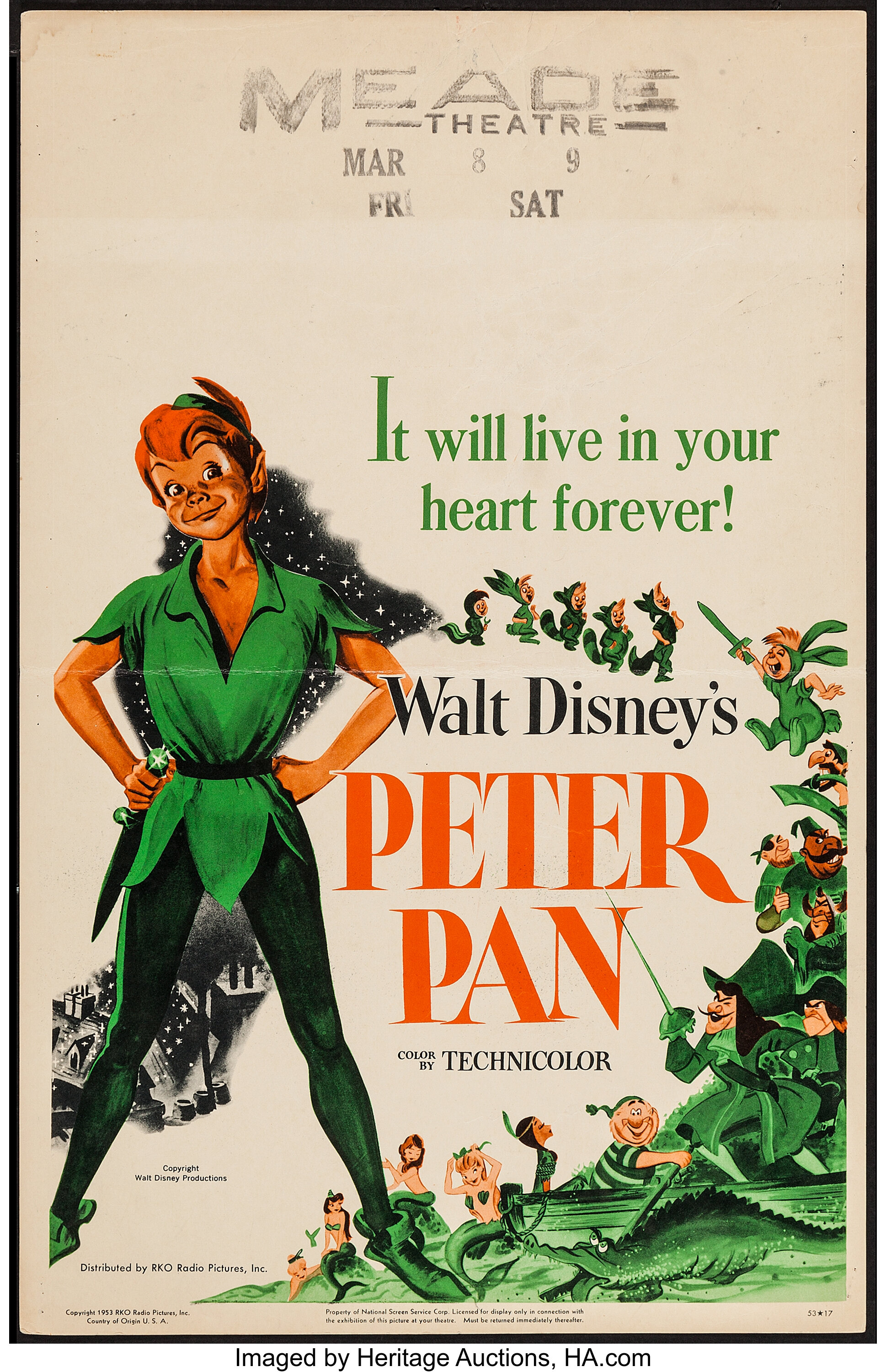 peter pan poster 1953