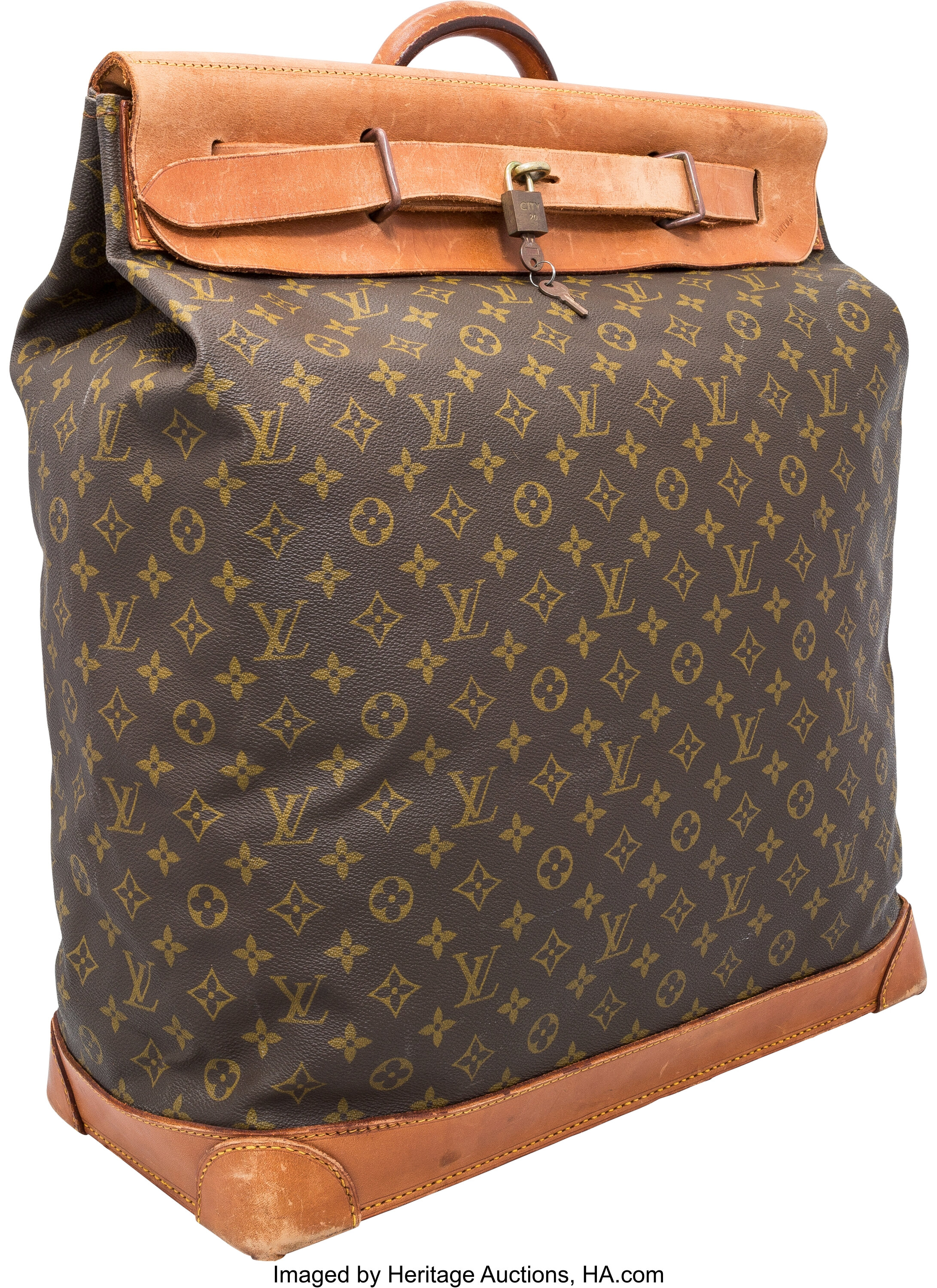 Louis Vuitton Classic Monogram Canvas HAC Steamer Bag. Good, Lot #58821