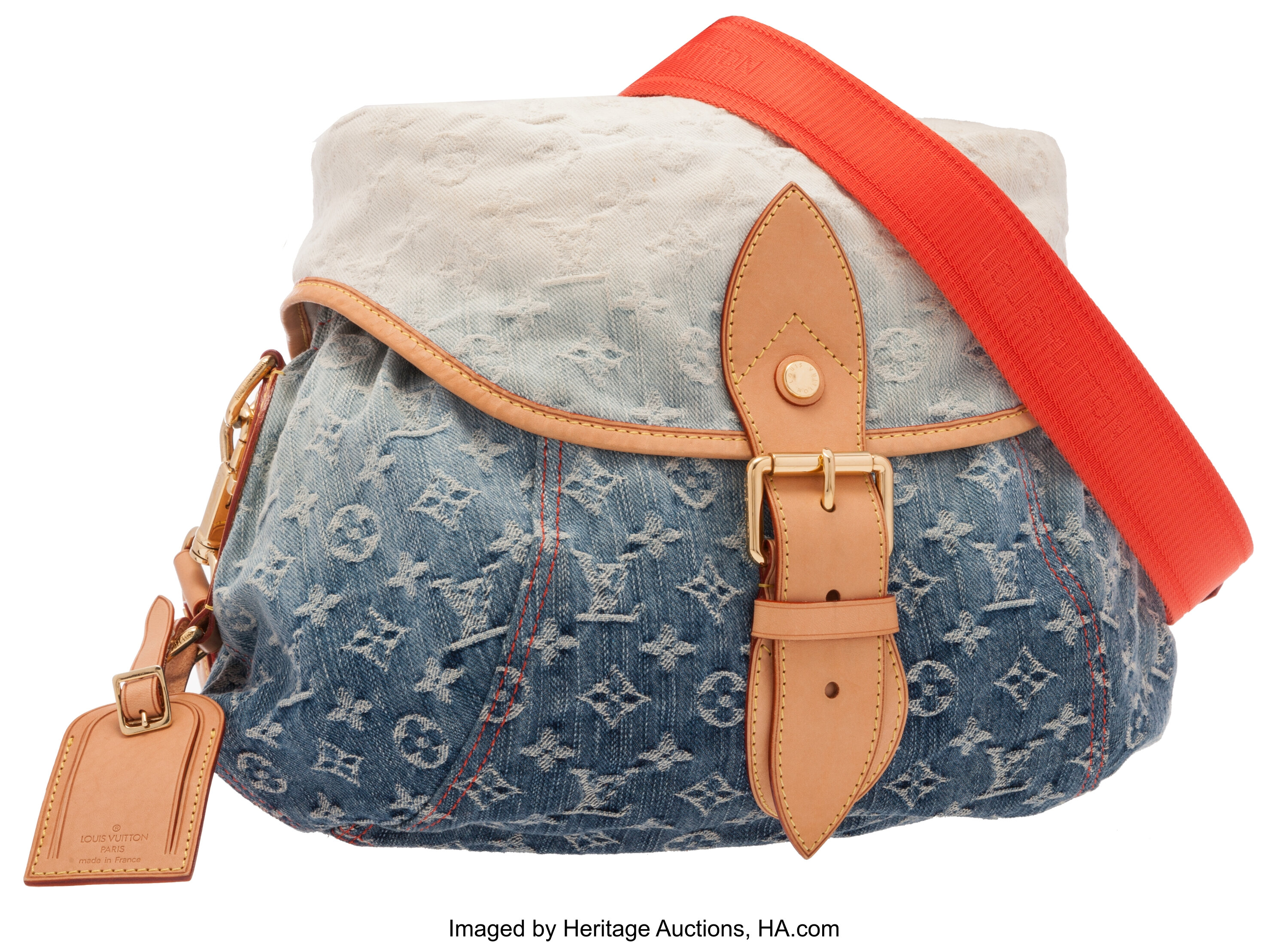 Louis Vuitton, Bags, Auth Louis Vuitton Sunshine Ombre Rare Gm Jean Blue  Denim Cross Body Bag