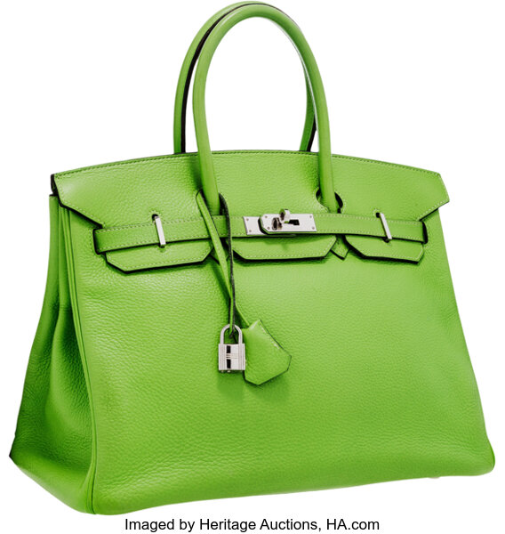Replica Hermes Birkin 25 Retourne Handmade Bag In Vert Amande Clemence  Leather