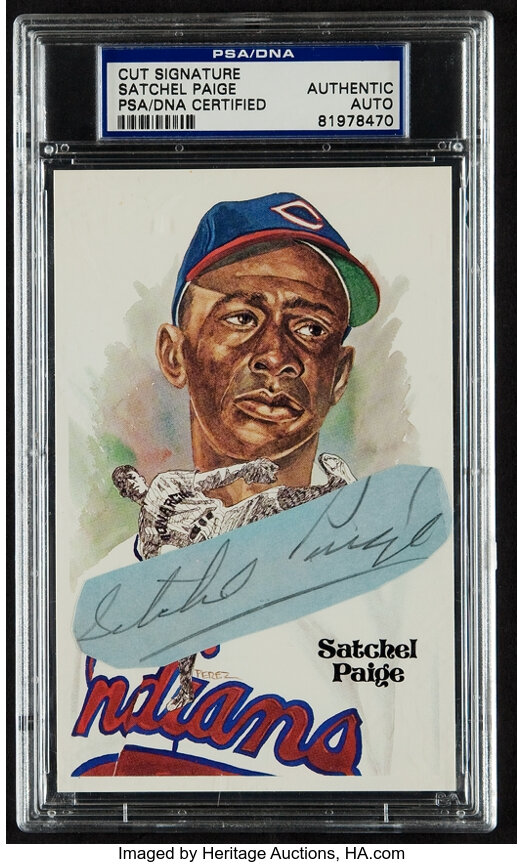 Satchel Paige / 9 Different Baseball Cards Featuring Satchel Paige