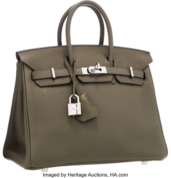 Hermes Birkin Bag Togo Leather Palladium Hardware In Brown