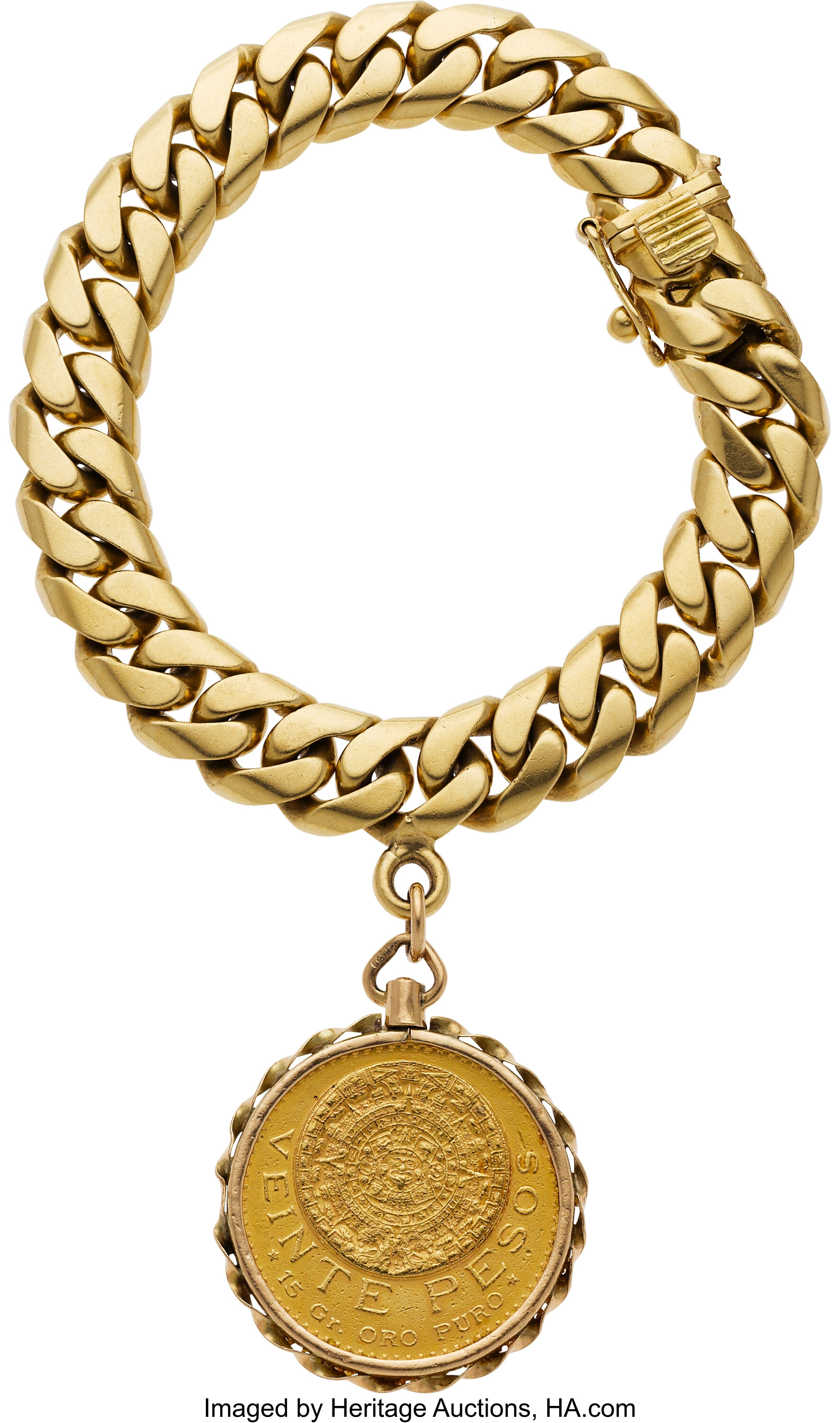 Gold Coin, Gold Bracelet.  Estate Jewelry Bracelets | Lot #54444 | Heritage Auctions