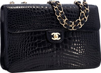 Chanel Classic Jumbo Double Flap Bag in Shiny Fuchsia Alligator