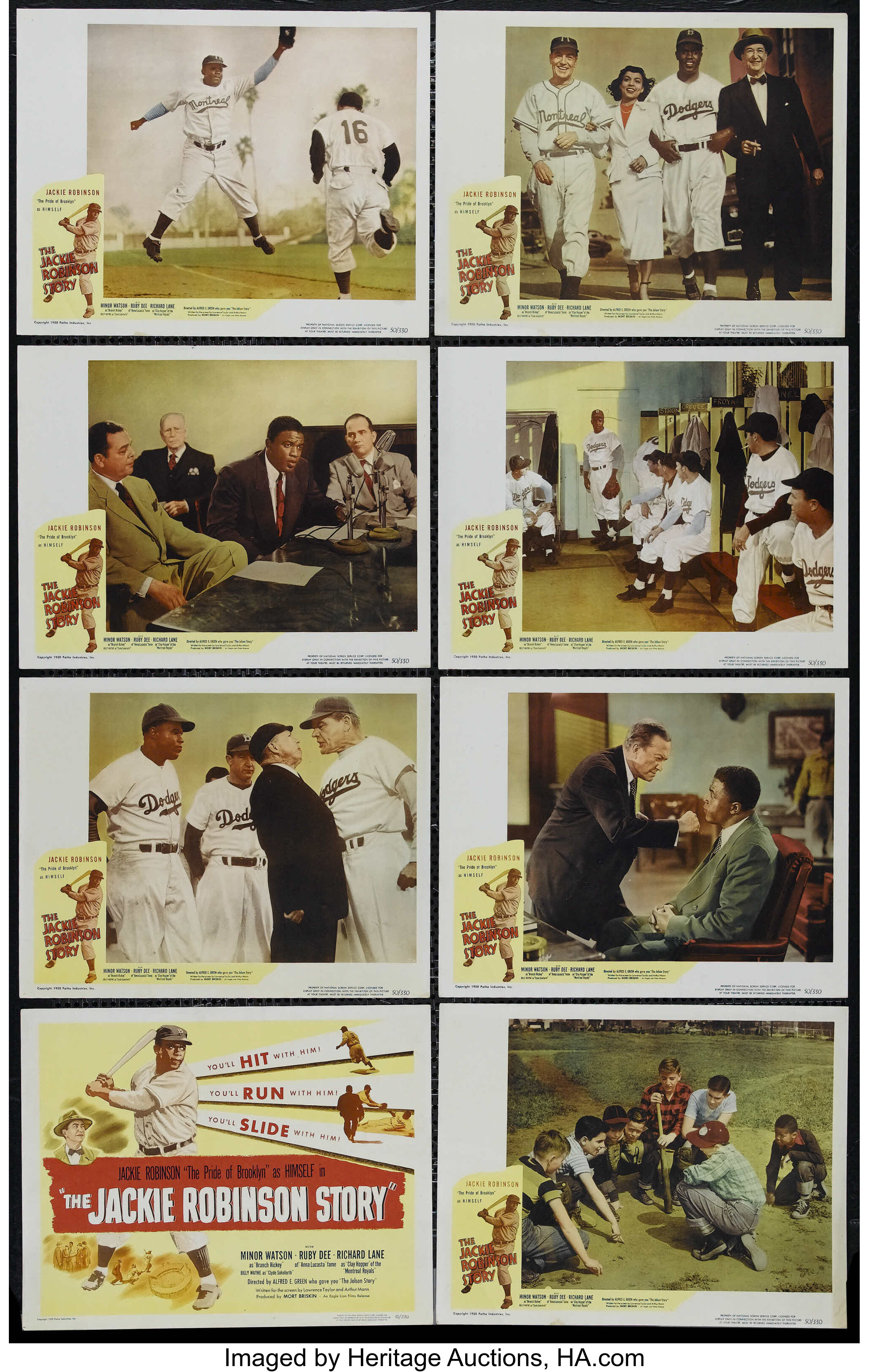 The Jackie Robinson Story Lobby Card Jackie Robinson 1950. Movie