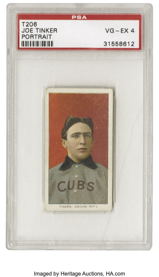 1909-11 T206 Joe Tinker Portrait PSA VG-EX 4. Offered here is the | Lot ...