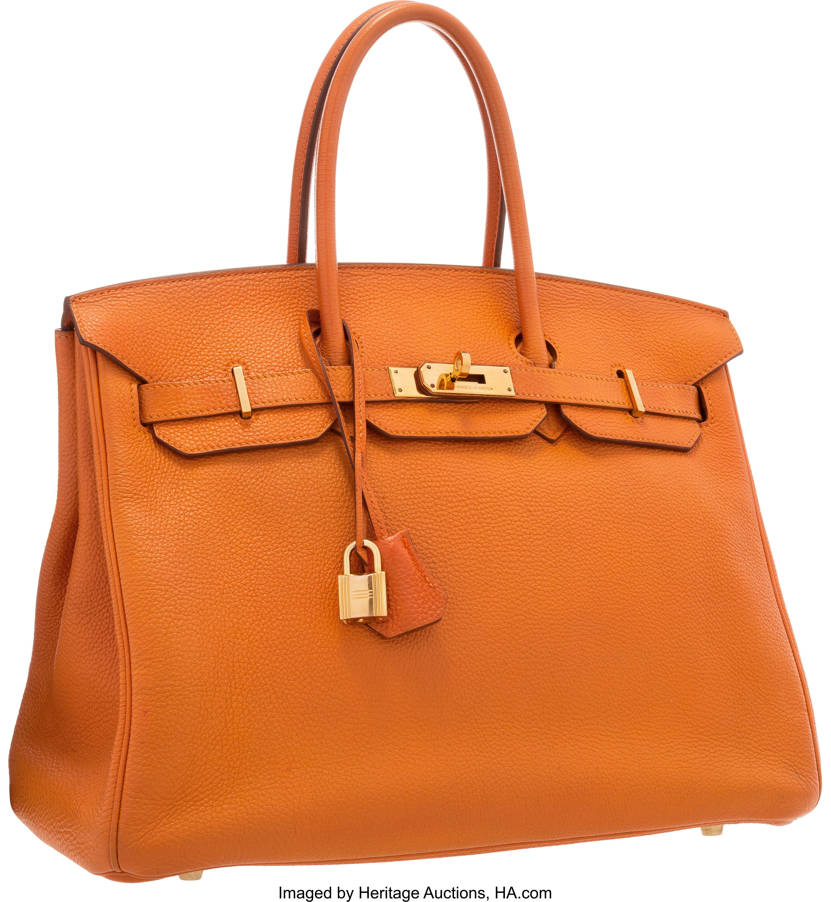 Hermes Birkin Bag 35cm Orange Togo 35cm Gold Hardware