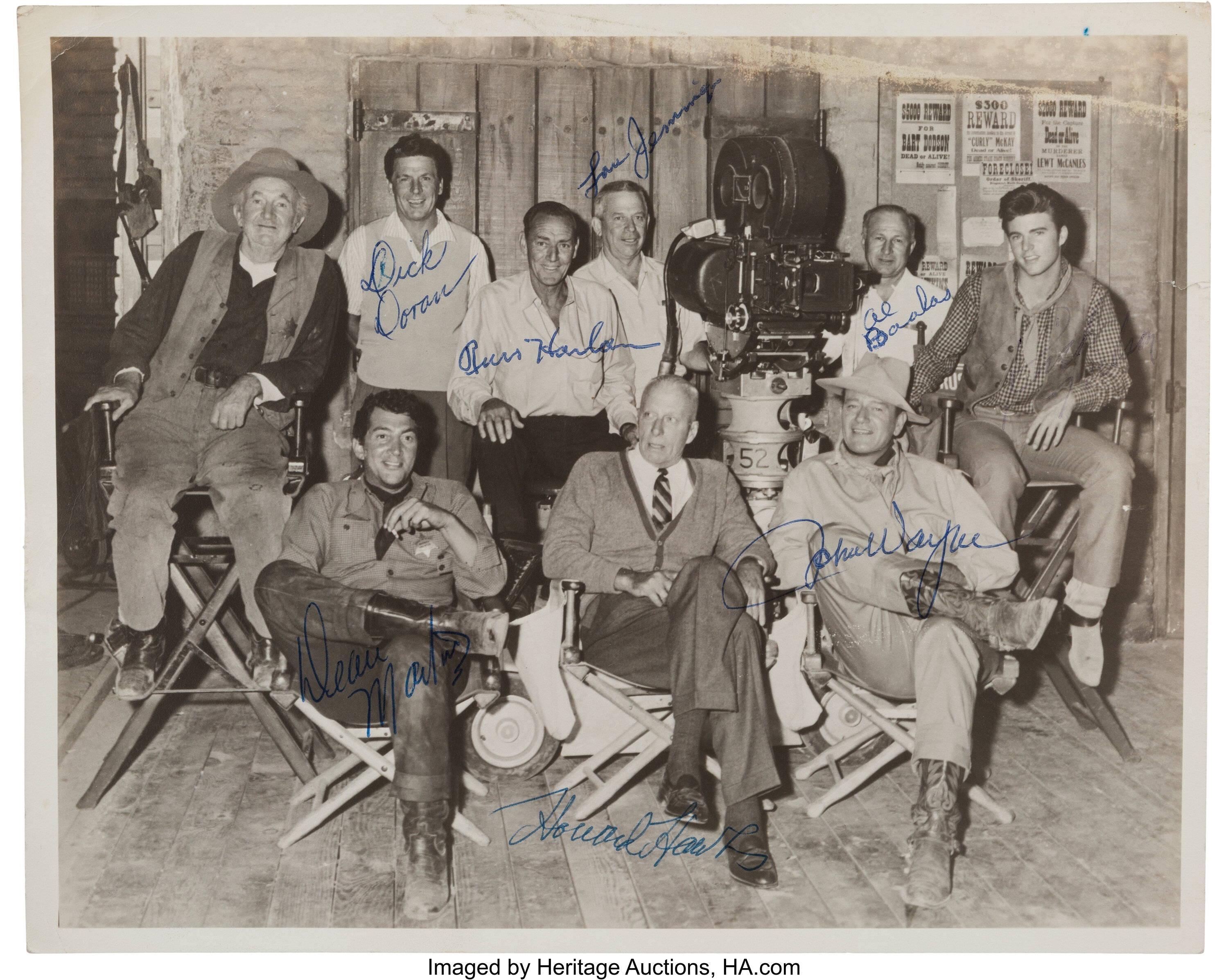 A John Wayne Dean Martin Ricky Nelson And Others Signed Black And Lot 046 Heritage Auctions