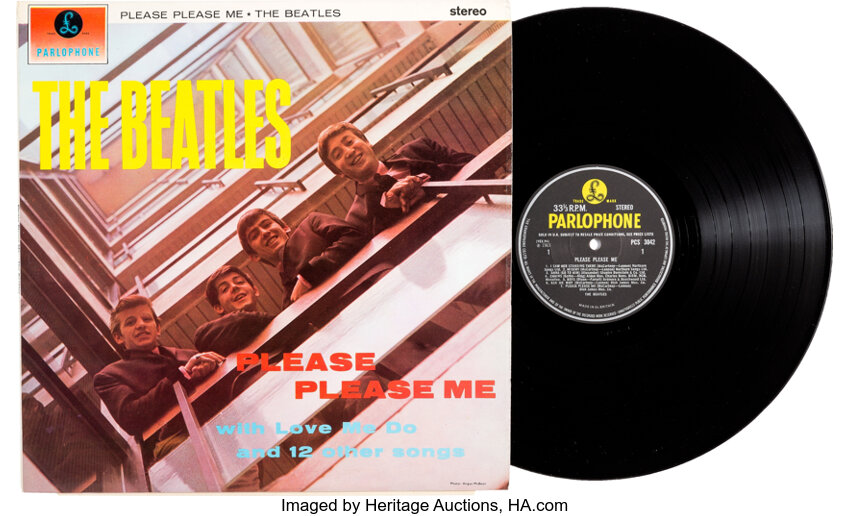 Beatles Please Please Me Stereo LP (UK - Parlophone 3042, 1963