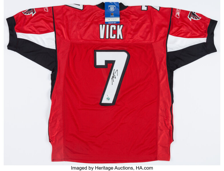 Michael Vick Atlanta Falcons Autographed Reebok Red Jersey