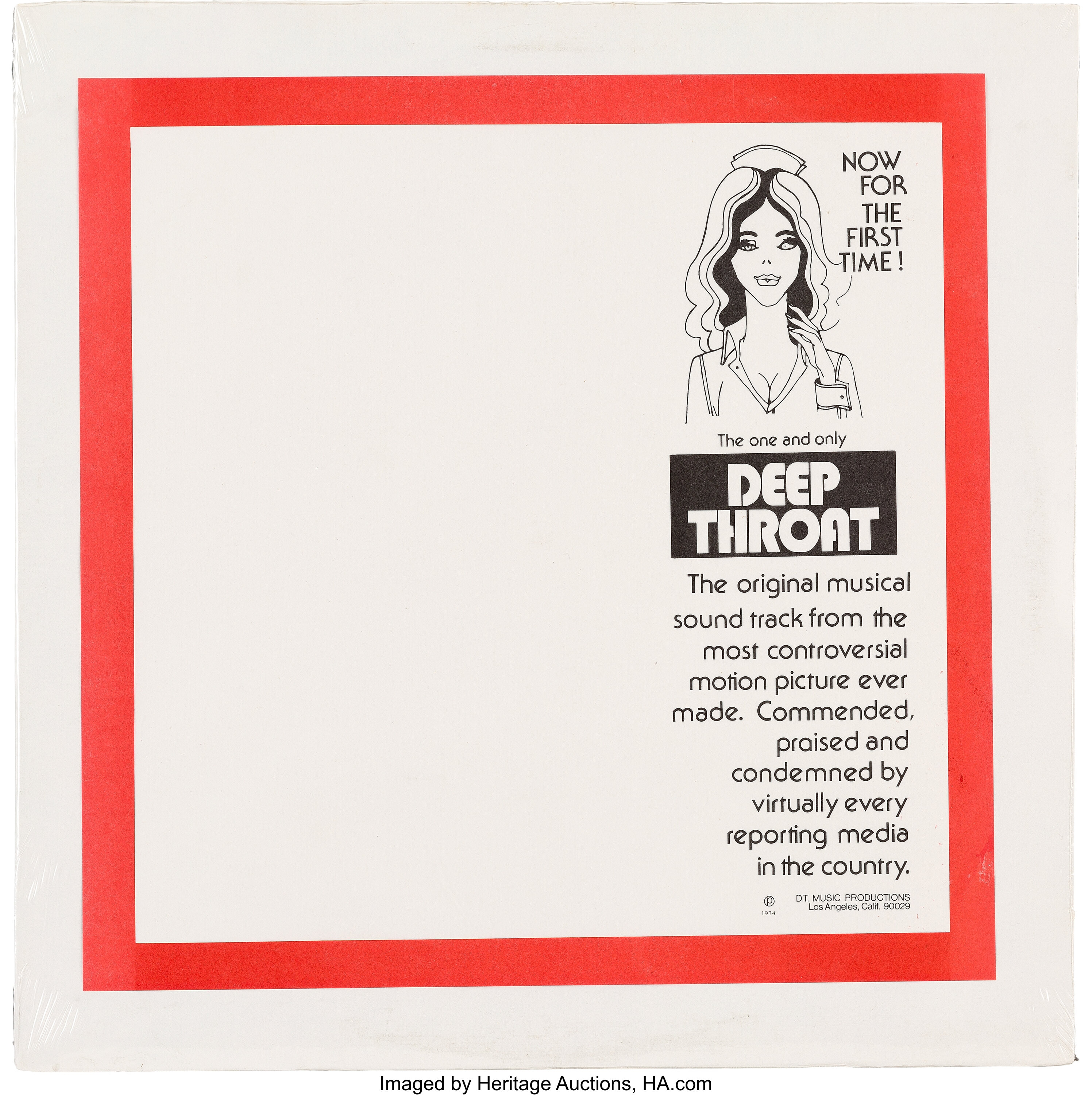 Soundtrack Album from Deep Throat (DT Music Productions DR-1, | Lot #89675  | Heritage Auctions