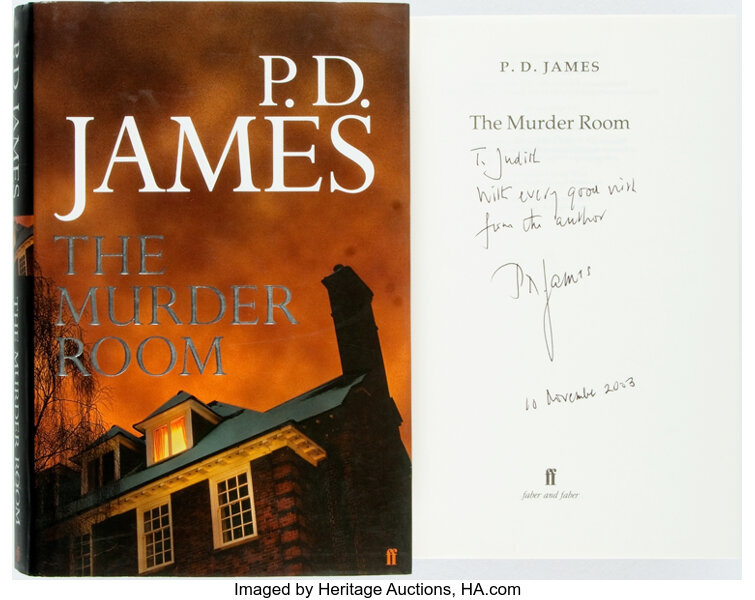 P D James Signed The Murder Room London Faber And Faber Lot Heritage Auctions