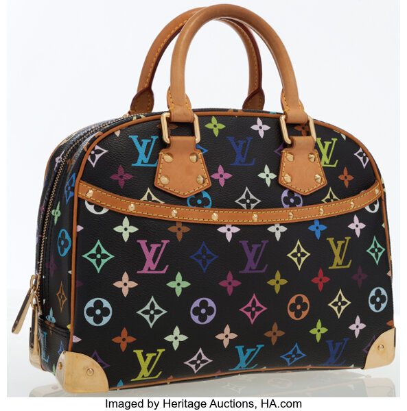 Louis Vuitton Black Monogram Multicolore Canvas Trouville Bag. , Lot  #18018