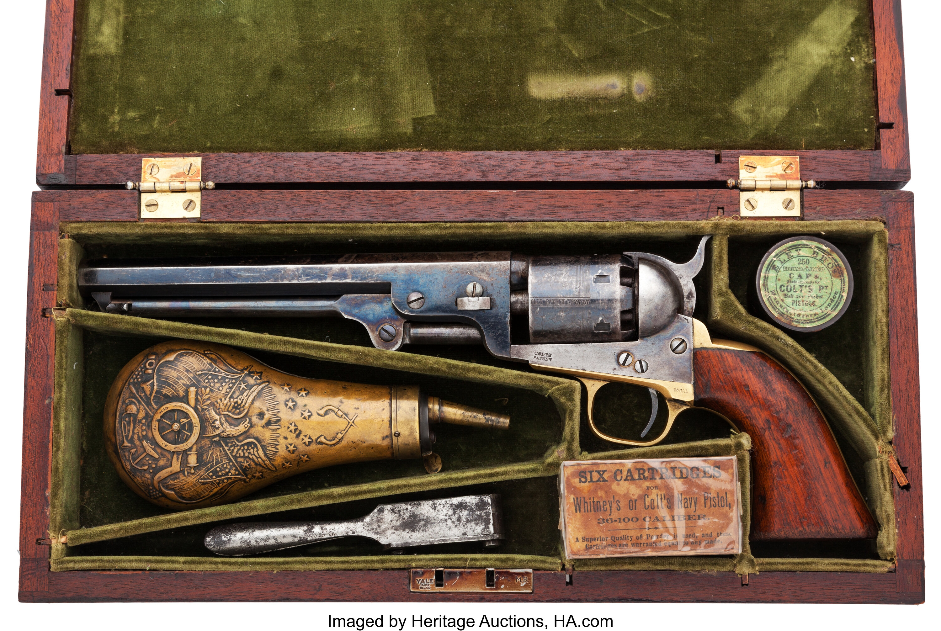 Cased Colt 1851 Navy Revolver Handguns Single Action Revolver