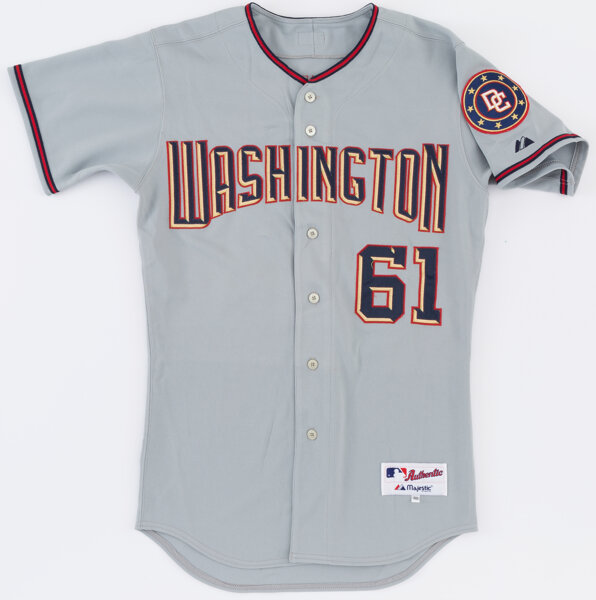 2000's #61 Washington Nationals Pocholo Game Worn Jersey. , Lot #41072