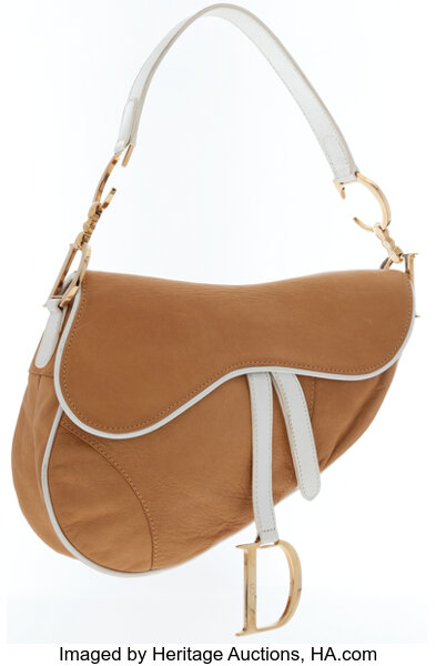 Saddle vintage classic cloth handbag Dior Beige in Cloth - 30544790