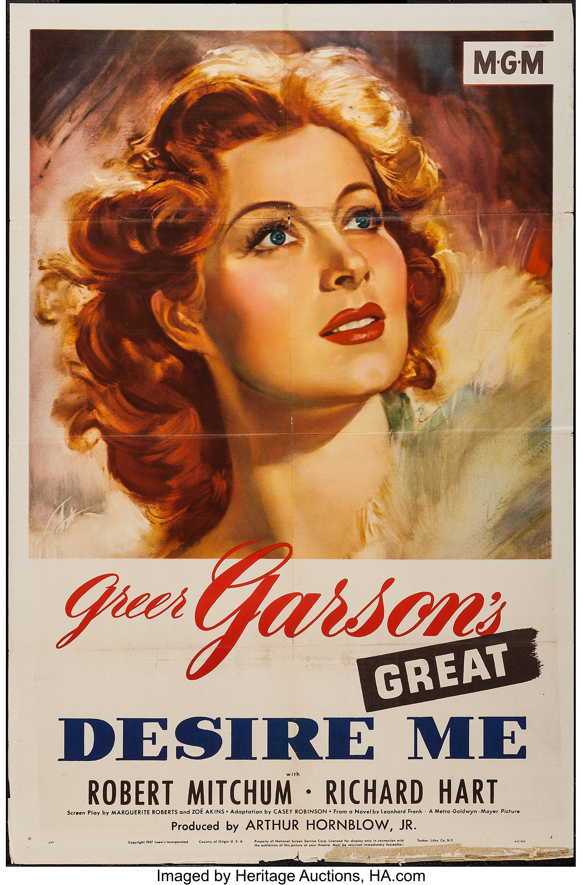 Desire Me (MGM, 1947). One Sheet (27