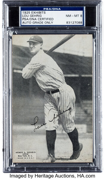 What are Lou Gehrig's most famous cards?