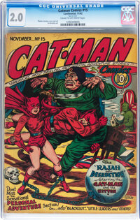 Cat-Man Comics #9 (Holyoke, 1942) CGC VF+ 8.5 Off-white pages., Lot  #92146