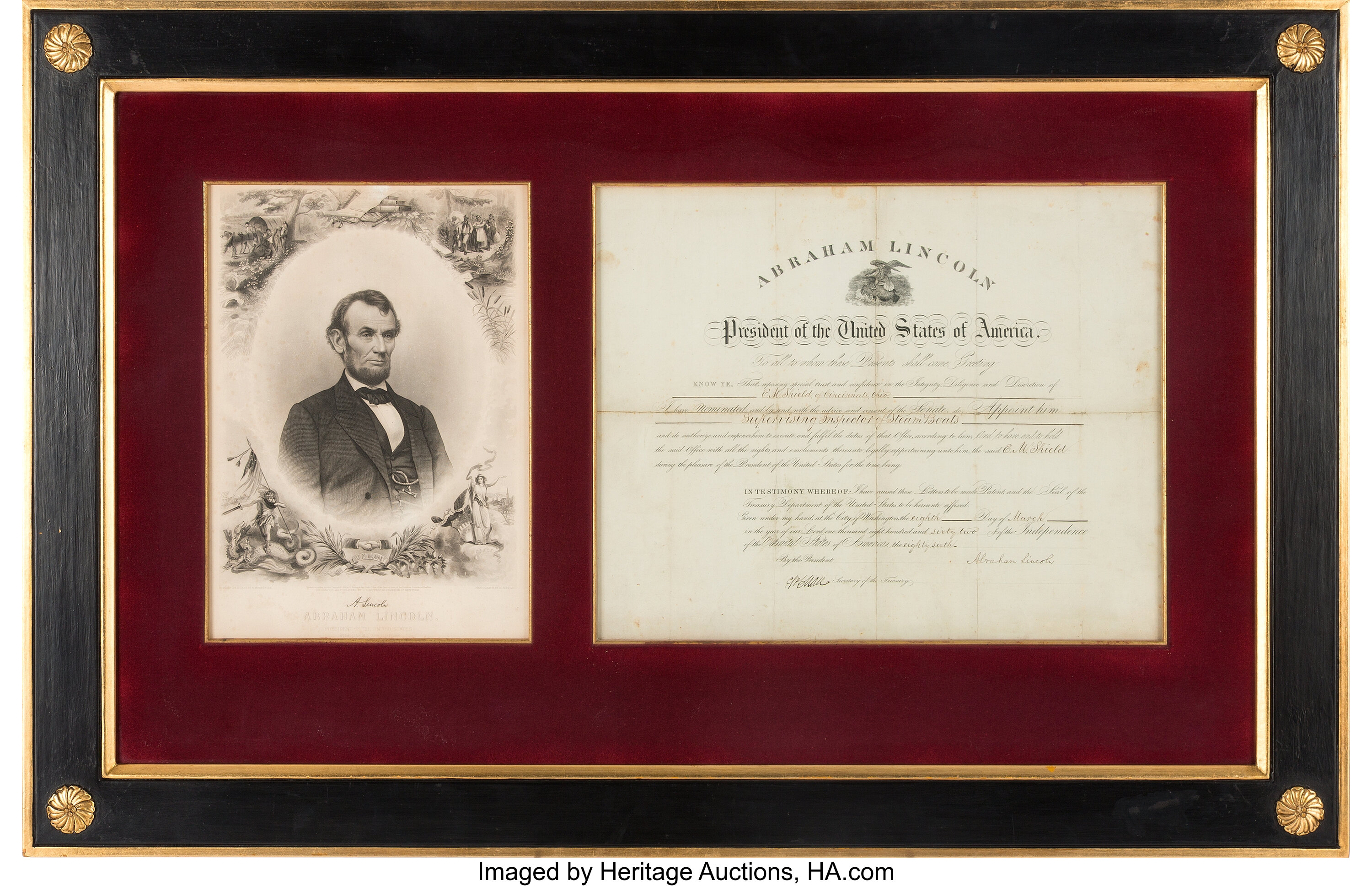 Abraham Lincoln: Presidential Appointment. ... Autographs U.S. | Lot ...