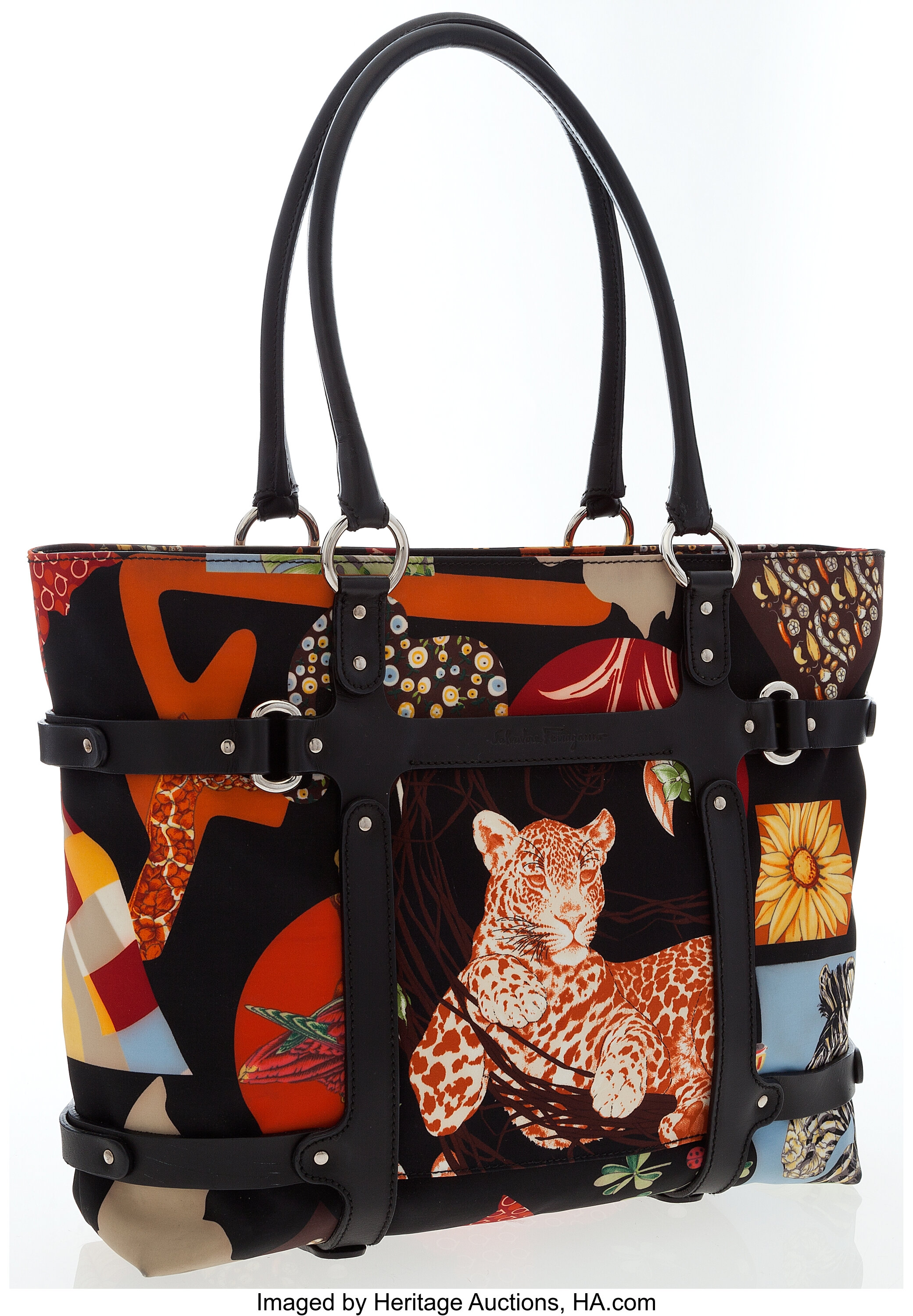 Salvatore ferragamo animal print bag sale