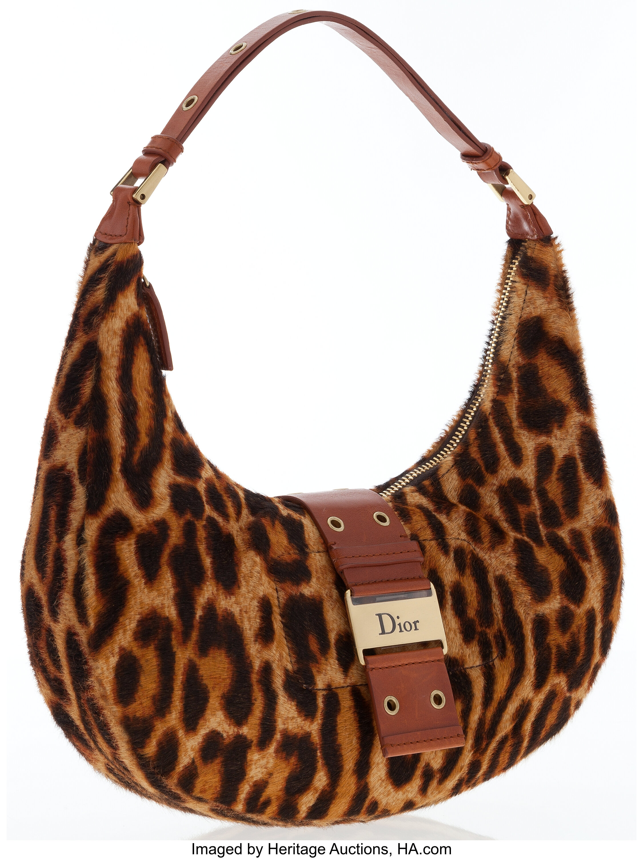 Dior Vintage - Leopard Print Pony Hair Shoulder Bag - Brown Beige - Leather  Handbag - Luxury High Quality - Avvenice