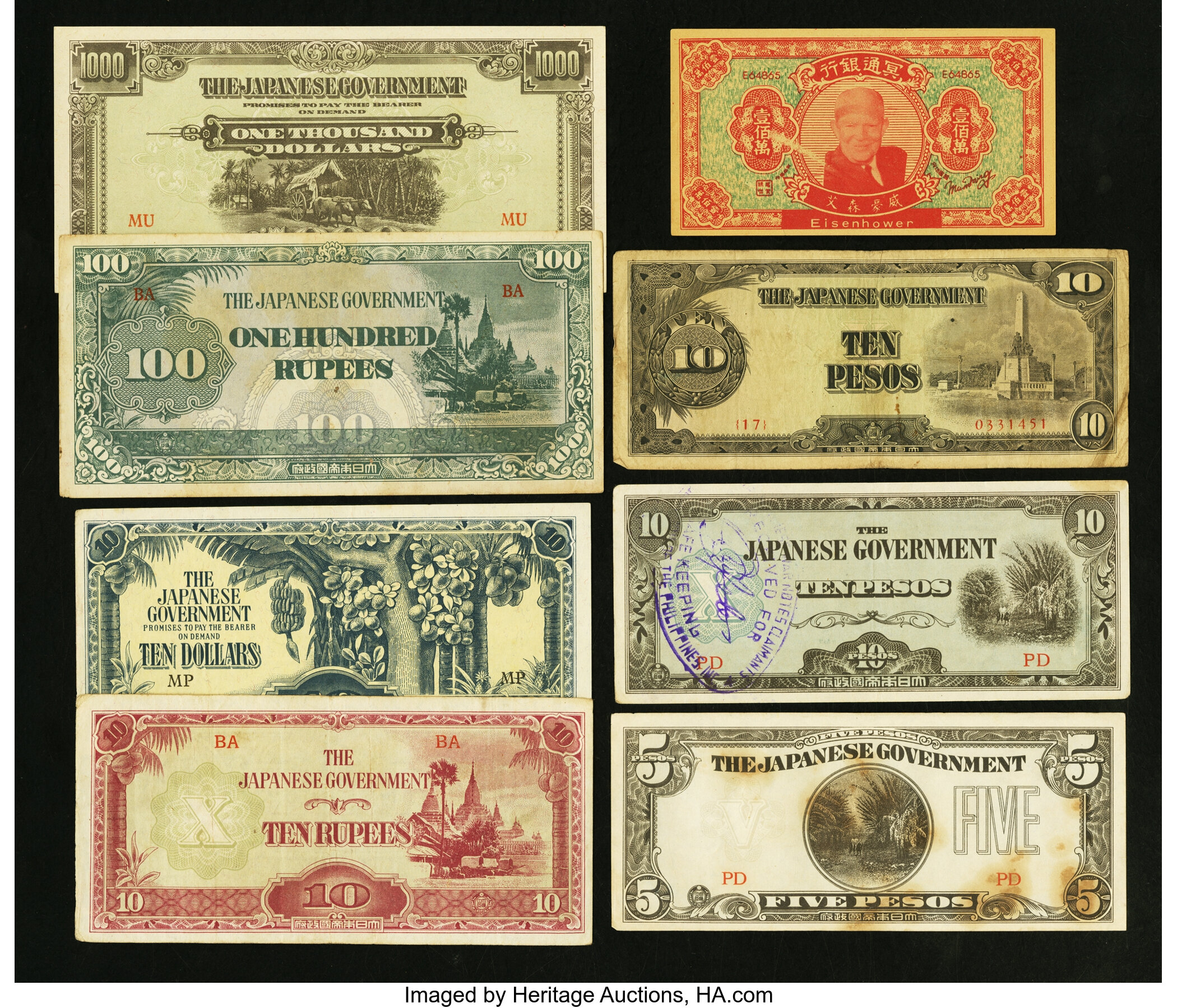 Japanese Invasion Money And More Total 20 Notes World Lot