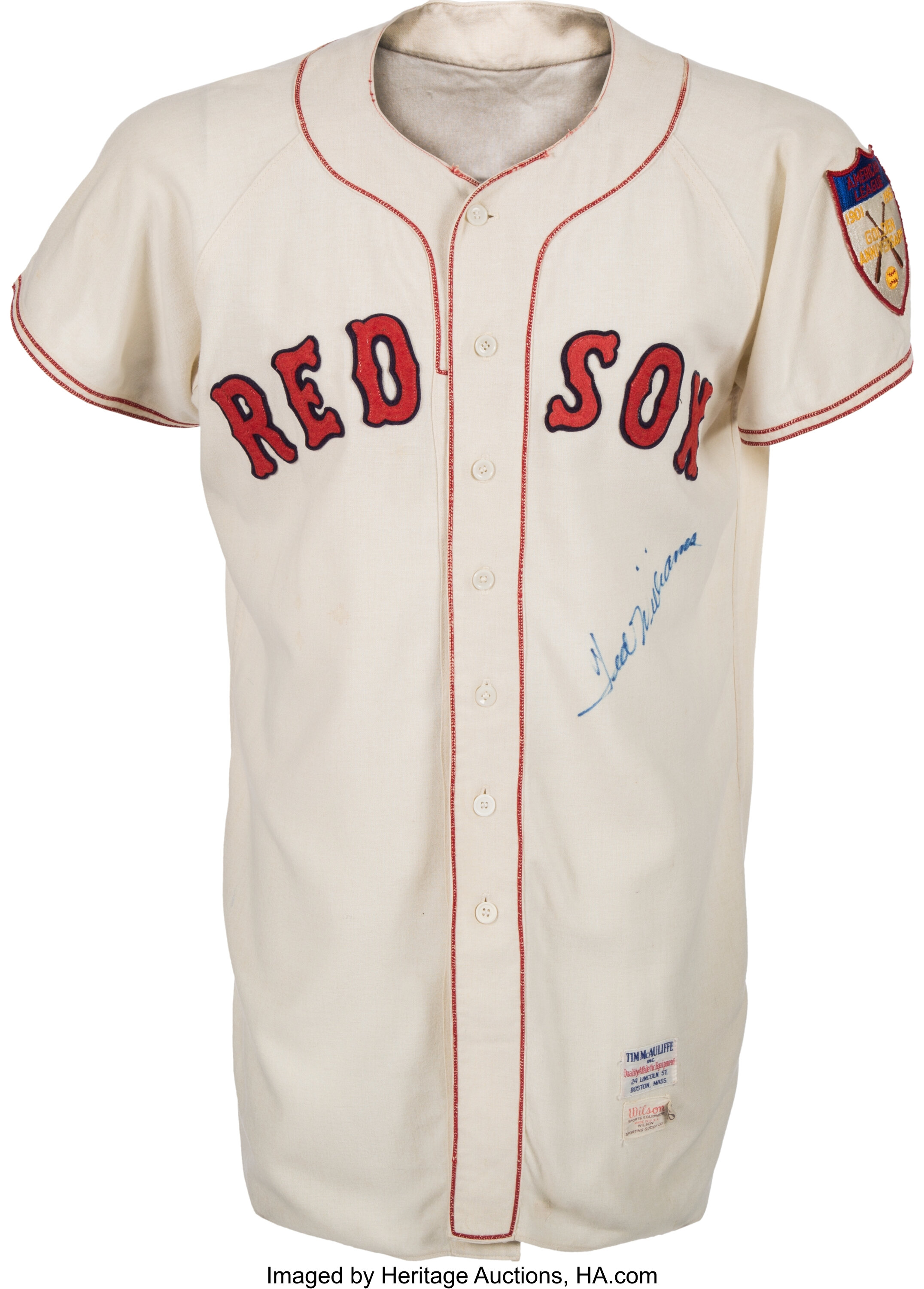 patch on red sox uniform