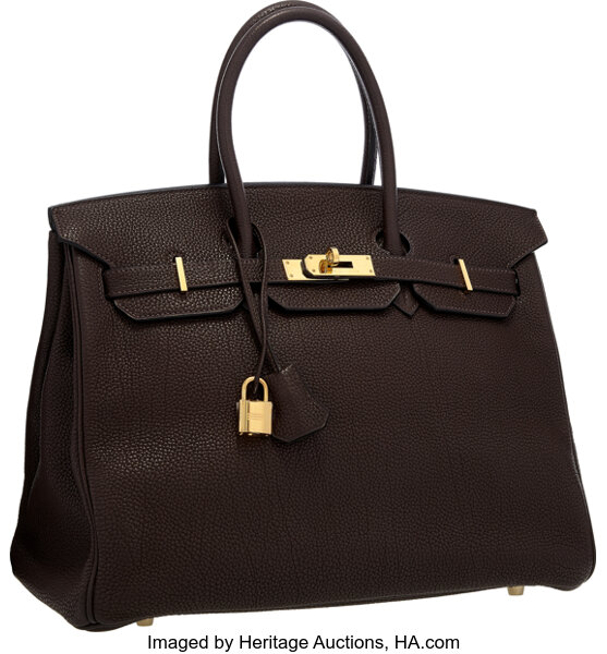 Chocolate Birkin 35cm in Togo Leather with Gold Hardware, 2010