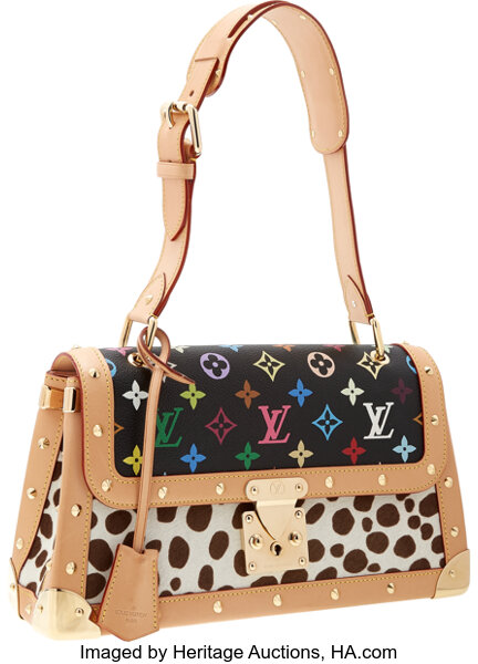 Louis Vuitton Neutrals, Pattern Print Monogram Multicolore Dalmatian Sac Rabat