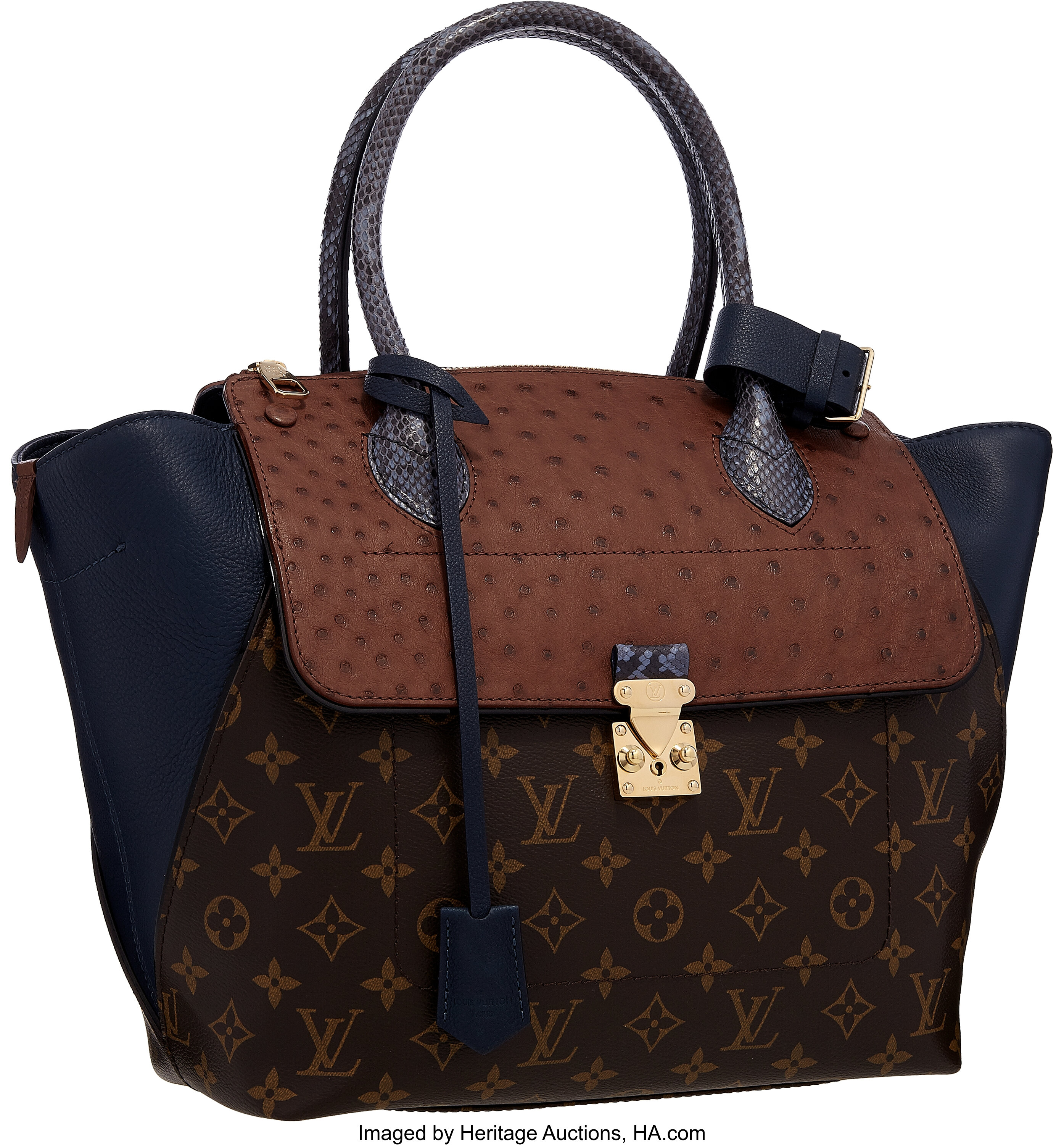 Louis Vuitton Monogram Canvas & Navy Leather Majestueux PM