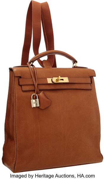 VINTAGE HERMÈS KELLY ADO BACKPACK in saddle brown leather – THE