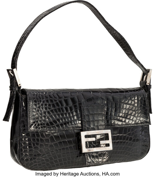 Crocodile Baguette Bag - Crocodile