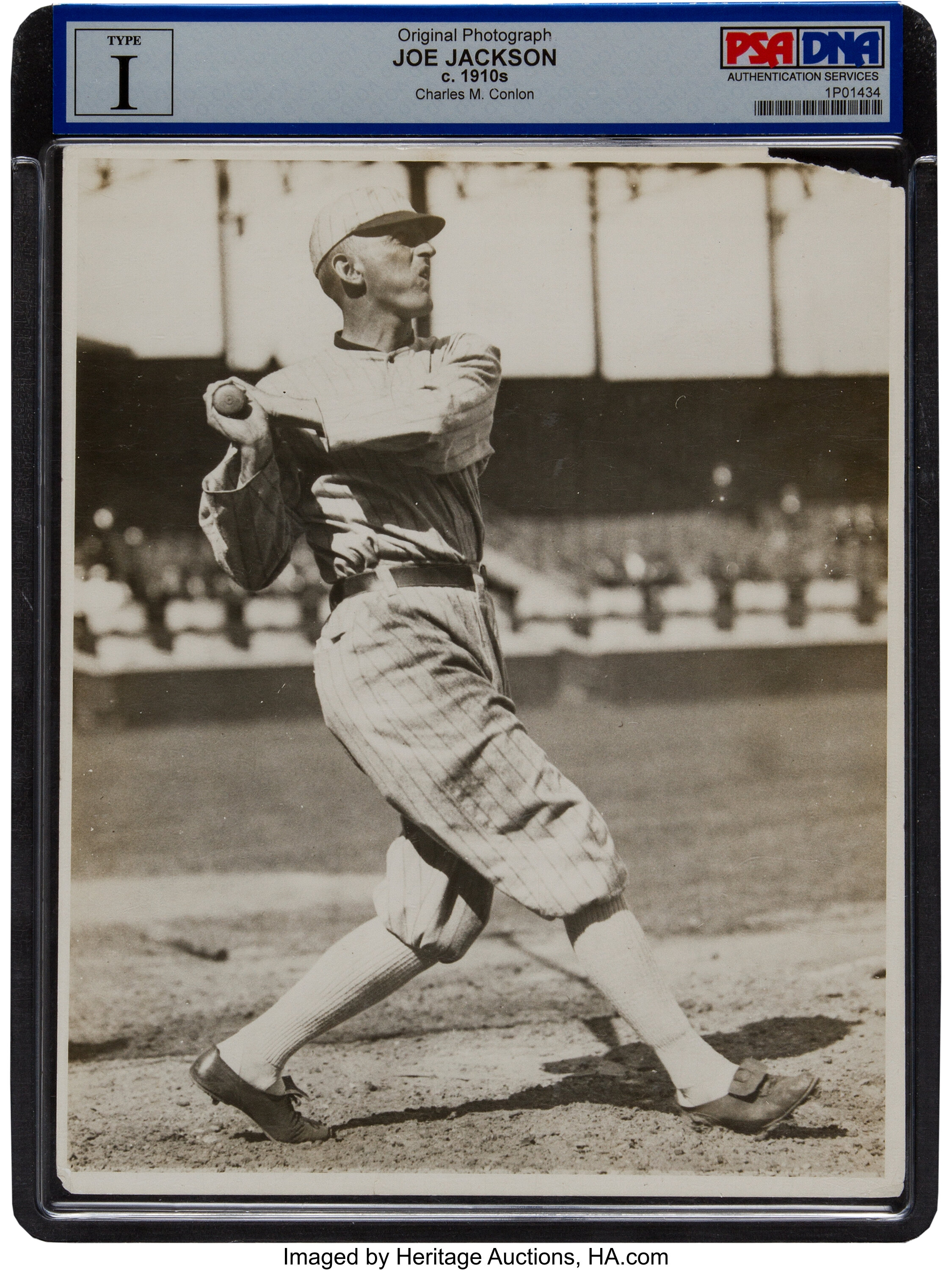 Shoeless' Joe Jackson baseball photo sells for auction record : NPR