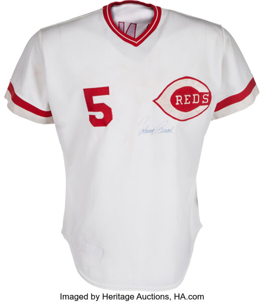 Lot Detail - 1966-67 Johnny Bench Cincinnati Reds Rookie Debut Game-Used  Vest (1st Reds Jersey Photo-Matched To Multiple Images Including Topps Card  • SGC Grob Excellent)