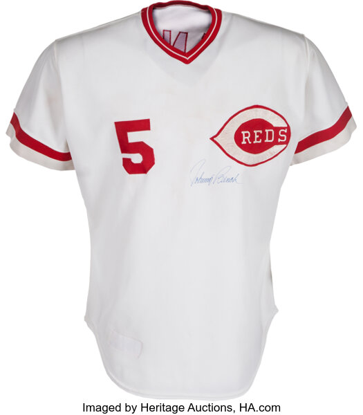 1980 Johnny Bench Game Worn Cincinnati Reds Jersey, MEARS A7., Lot  #80180