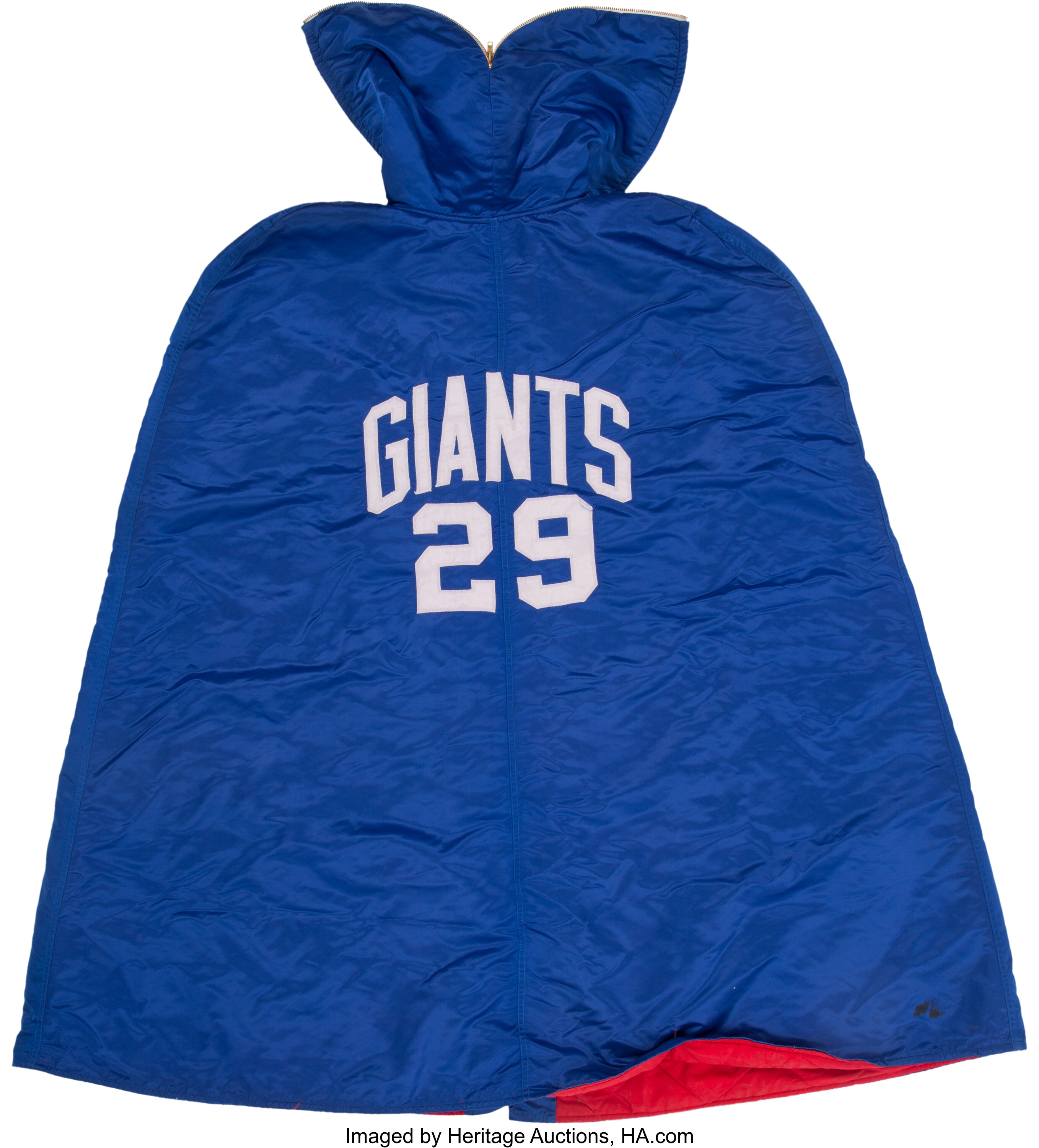 Mid-1960's Alex Webster Game Worn New York Giants Sideline Cape., Lot  #80241