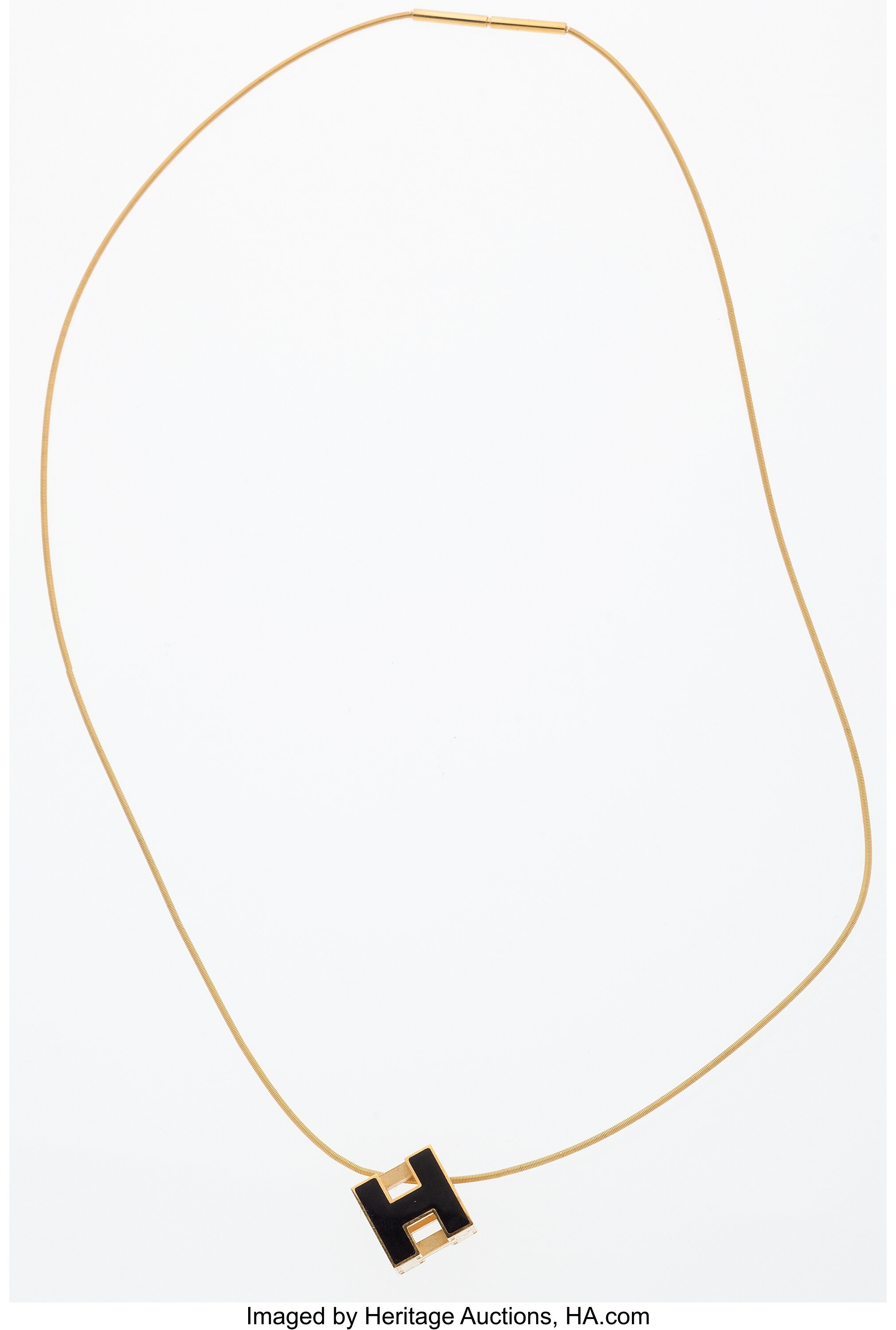 Hermes hot sale cube necklace