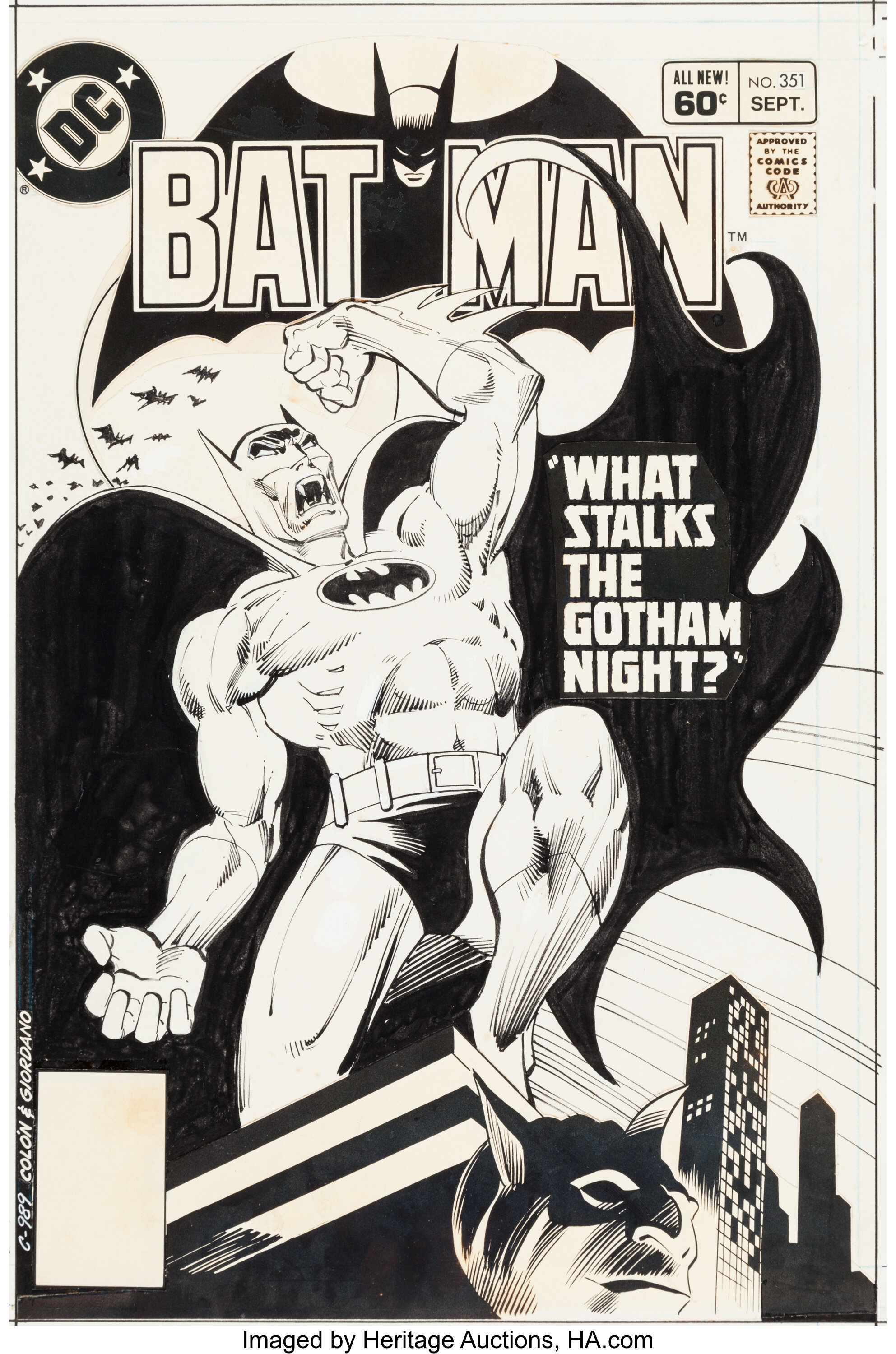 Ernie Colon and Dick Giordano Batman #351 Cover Original Art (DC, | Lot  #91070 | Heritage Auctions