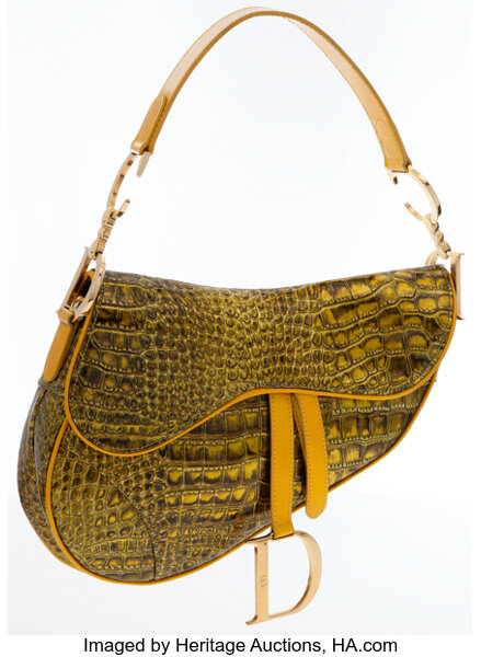 Boxy Saddle Bag Yellow Dior Gravity Leather