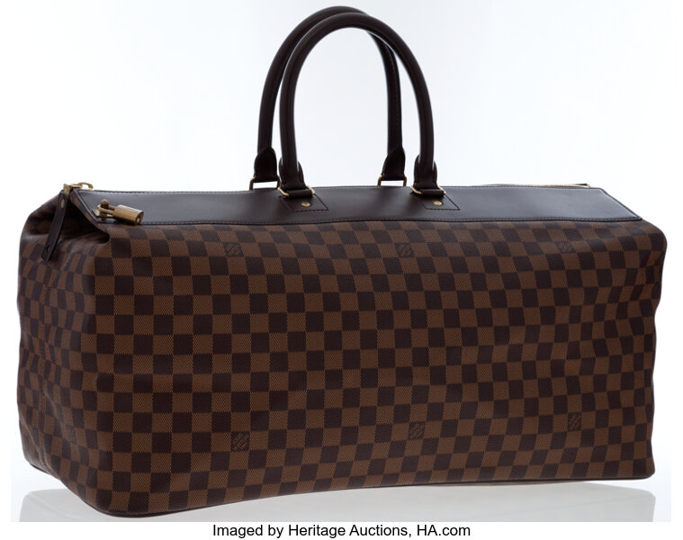 Brown Louis Vuitton Damier Ebene Greenwich GM Travel Bag
