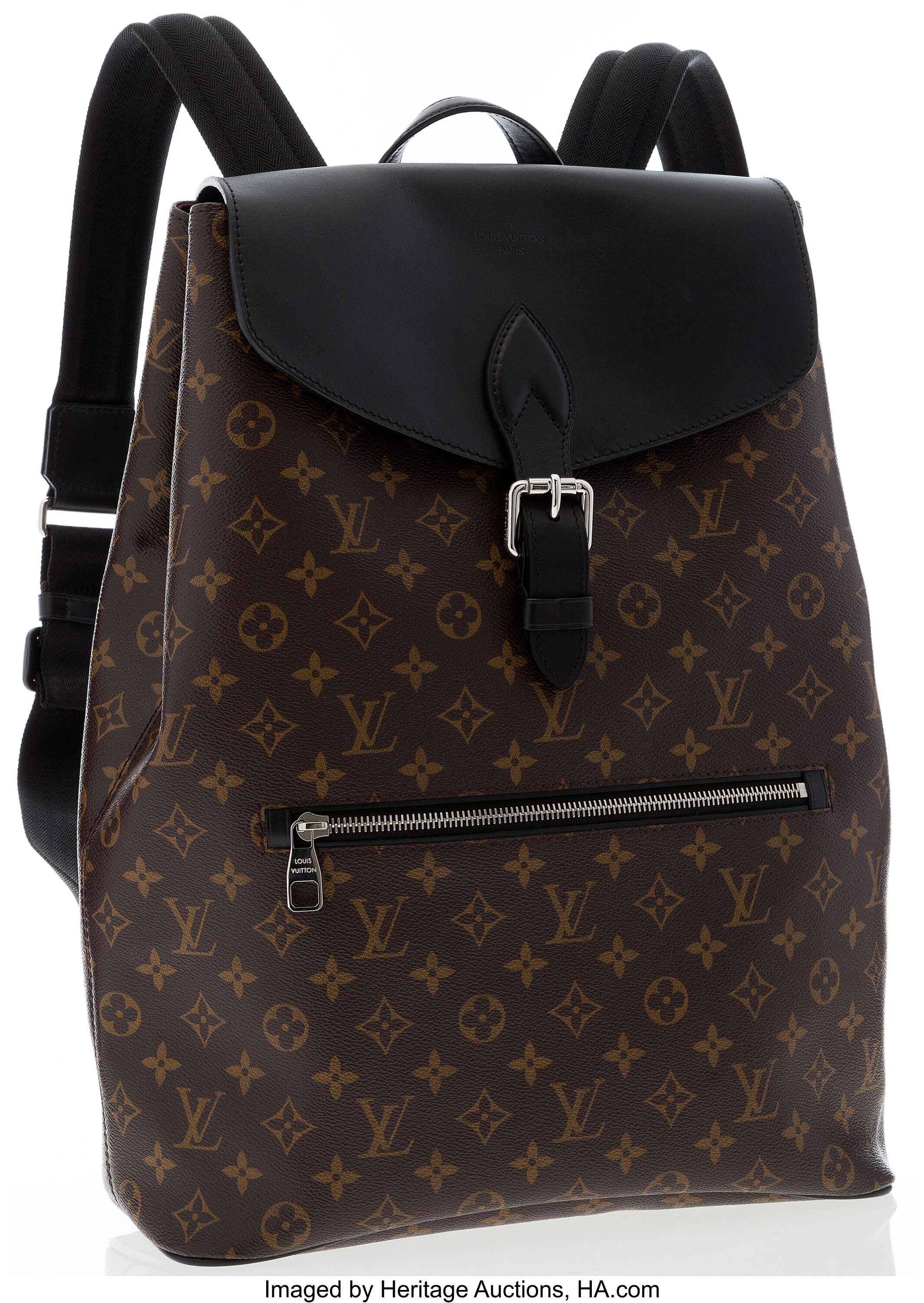 LOUIS VUITTON Palk Monogram Macassar Canvas Backpack Bag