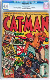 Cat-Man Comics #9 (Holyoke, 1942) CGC VF+ 8.5 Off-white pages., Lot  #92146