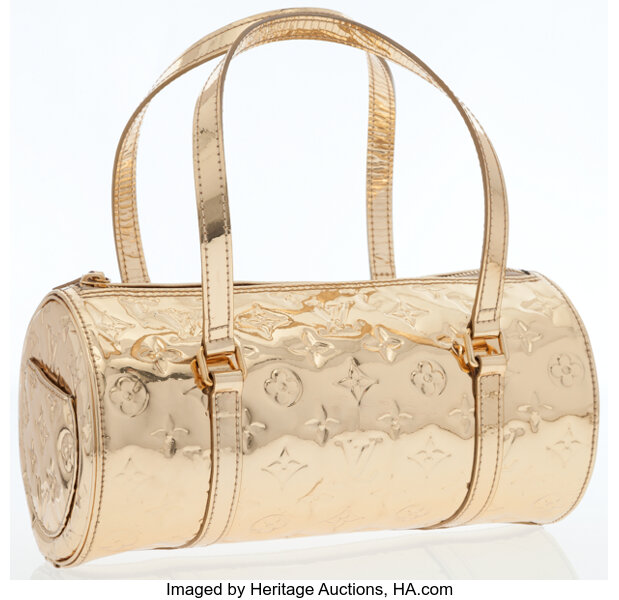 Louis Vuitton Gold Mirroir Argent d'Ore Monogram Vernis Leather